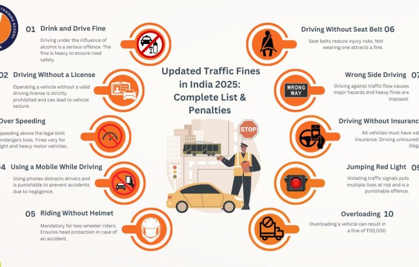 Updated Traffic Fines in India 2025: Complete List & Penalties